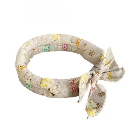 1pc Universal Summer Pet Cooling Ice Scarf,Dog & Cat Neck Collar,Physical Heatstroke Prevention Cool Towel,Outdoor Ice Neck Ring