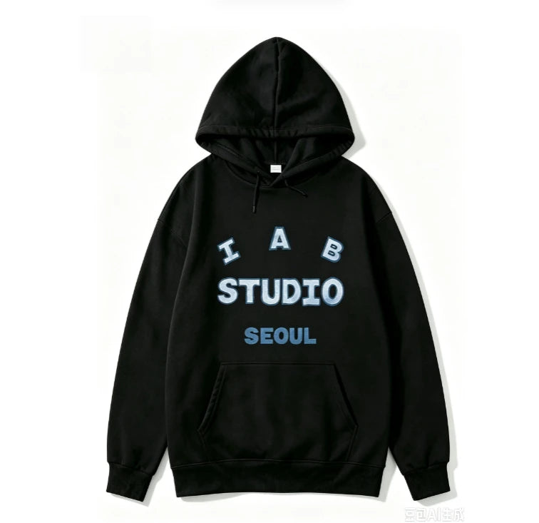 2026 new Hoodie with mottled distorted patterns multi-line text graphics with gradual color changes suitable for both men women