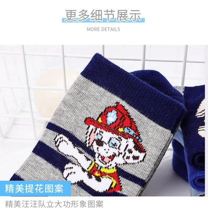 5 Pairs /Lot Genuine Paw Patrol Chase Skye Ryder Baby Boys Girls Soft Colorful Socks For Kids Breathable Toddler Warm Socks