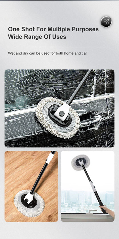 15 Bend Car Cleaning Brush - Telescoping Chenille Wash Mop