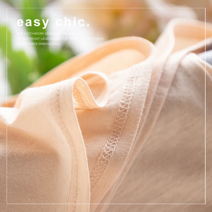 Women's V-Neck T-Shirt – Silk-Linen-Cotton Solid Summer Tee