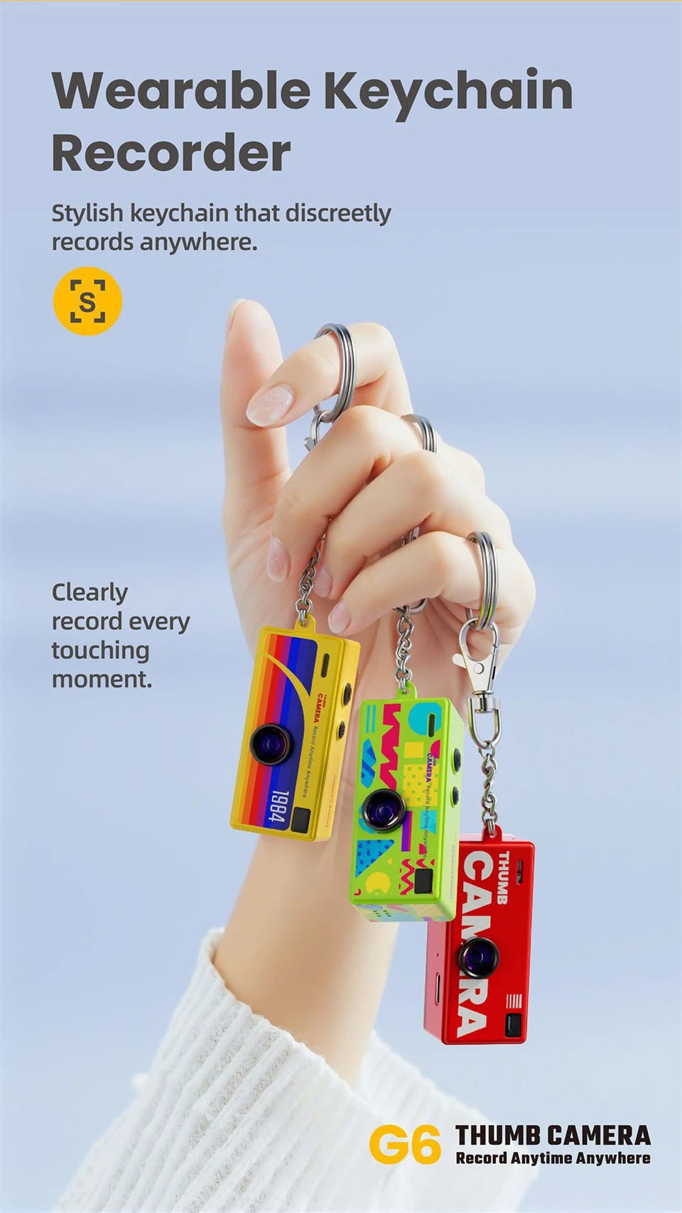 Portable Mini Camera - 1080P HD Digital Video Recorder with Wide Angle Lens & Long Battery Life