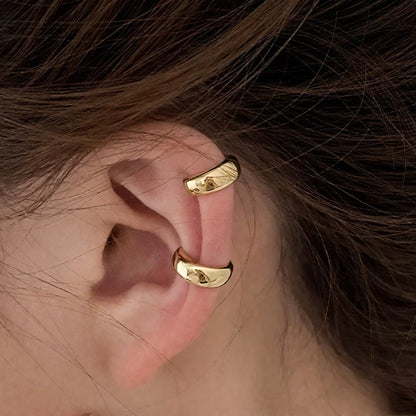 1 PC Gold Silver Color C-Shaped No Piercing Ear Cuffs for Women Fashion Simple Ins Style Earrings Jewelry Accessories Gifts