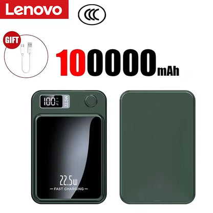 Lenovo 500000mAh Portable Magnetic Wireless Power Bank Fast Charger For Magsafe Auxiliary Battery For iphone Huawei Samsung 2027