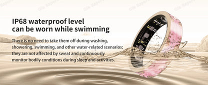New Diamond Fashion Various Colors Available Women Smart Ring With Box Waterproof Lady ring Heart Rate Health Monitor Sport Ring
