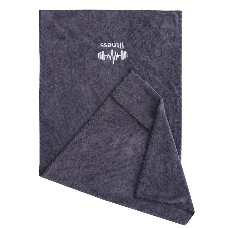 Grey Unisex High-Absorbency Quick-Dry Gym Towel | Sweat-Enhanced Sports Mat for Basketball, Running & Fitness Workouts