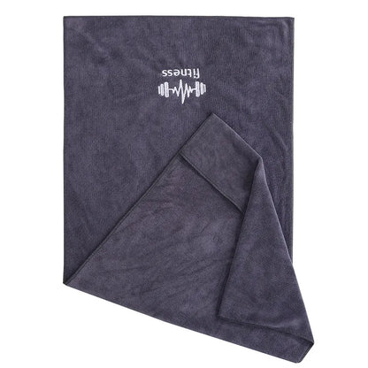 Grey Unisex High-Absorbency Quick-Dry Gym Towel | Sweat-Enhanced Sports Mat for Basketball, Running & Fitness Workouts