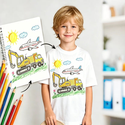 Custom Kids T-Shirt Blank Drawing Shirt Personalized Design Logo Photo or Text Children Boy Girl Art Shirt