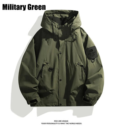 Men Women Waterproof Hiking Jacket Windproof Camping Windbreakers Oilproof Fishing Trekking Jacket Autumn Spring Sport Rain Coat
