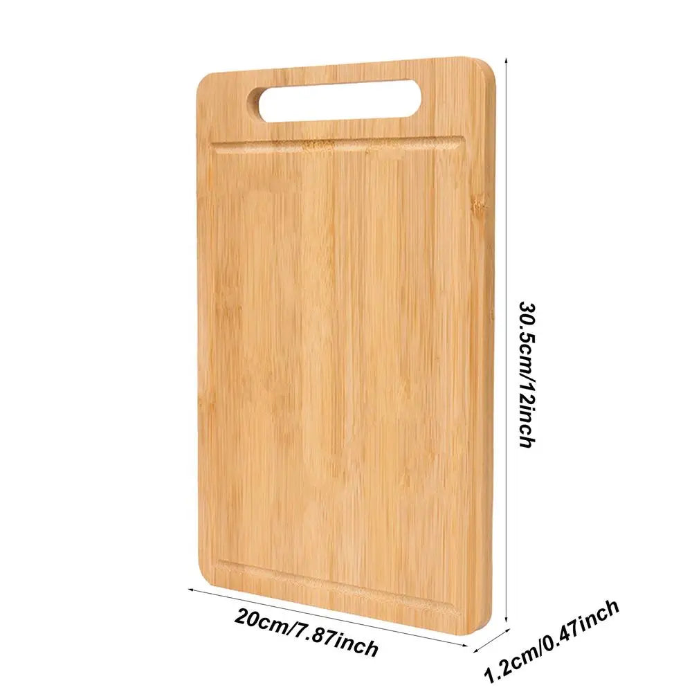 Bamboo Cutting Board – Double Sided Kitchen Cutting Board | Thick Durable Wood Chopping Block