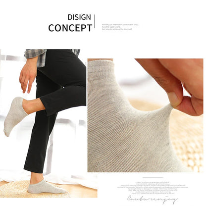 10/20/30 Pairs Men's Ankle Socks Solid Color Breathable Comfy Sweat-absorbing Boat Socks Casual Short Socks