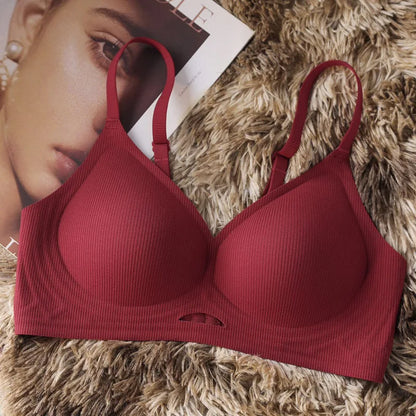Seamless Push Up Bra - Wire Free Sports Bra Women | Breathable, Comfortable, Thin Cup