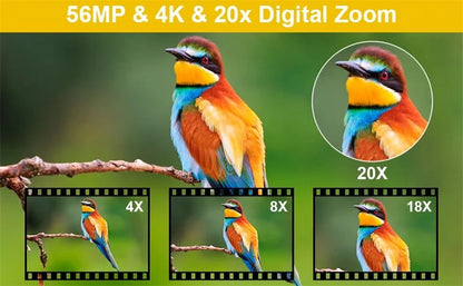 Kids Digital Camera - 4K UHD Camcorder With 20X Digital Zoom & Face Detect