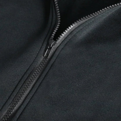 Women Zipper Hoodies Autumn Winter New Cute Cat Heatbeat Line Print Hoodies Hip Hop Streetwear Women Zip Up Jacket Coat Clothing