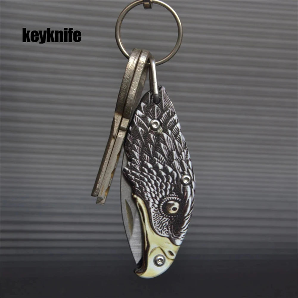 Folding Stainless Steel Knife - Portable Utility Paring Knife for Fruits and Vegetables