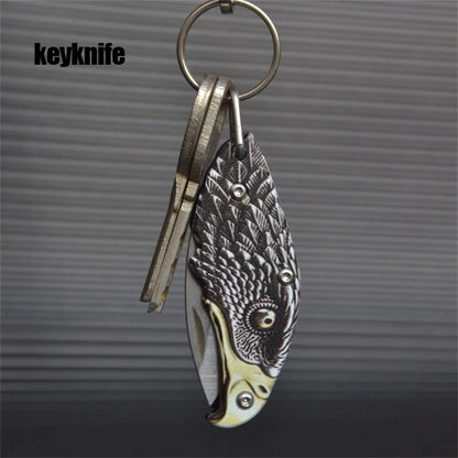 Folding Stainless Steel Knife - Portable Utility Paring Knife for Fruits and Vegetables
