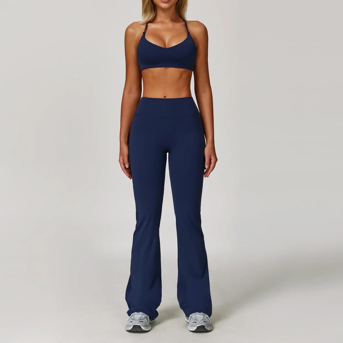 Women Yoga Sports Set - Running Fitness Outfit with Super Elastic, Breathable Gym Tracksuit