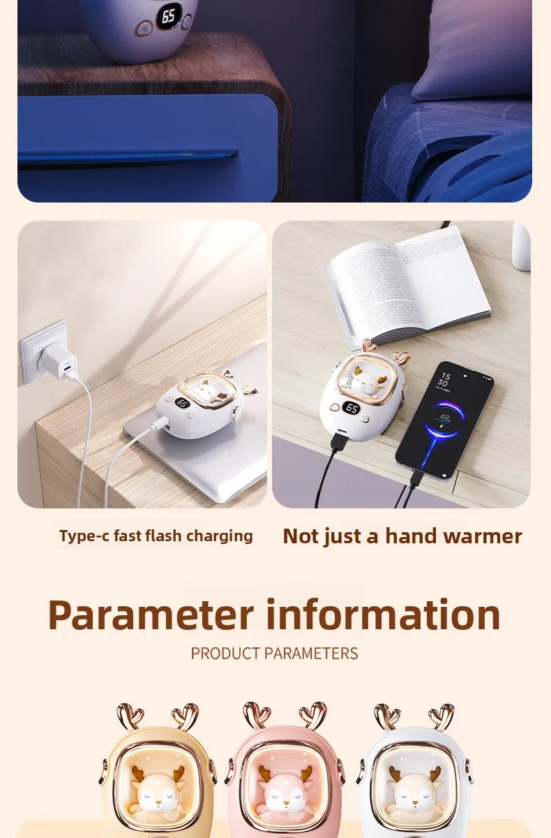 Cute Pet USB Electric Hand Warmer 3000mah Portable Mini Power Bank Winter Gift For Students Waterless Hot Water Bag
