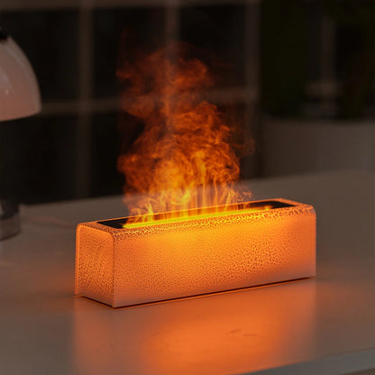 Aroma Diffuser  Humidifier - Ultrasonic Essential Oil Diffuser with RGB Flame Night Light - ZOOMNSTORE