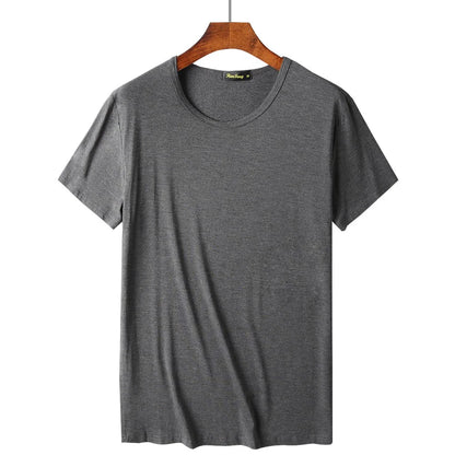 Men's Bamboo Fiber T-Shirt – Soft Breathable Round-Neck Top
