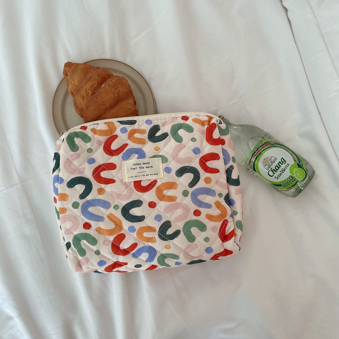 Baby Diaper Bag Cartoon Print Nappy Bag Zipper Handbag Carry Pack Travel Outdoor Diaper Storage Bag Multi Functional Storage Bag