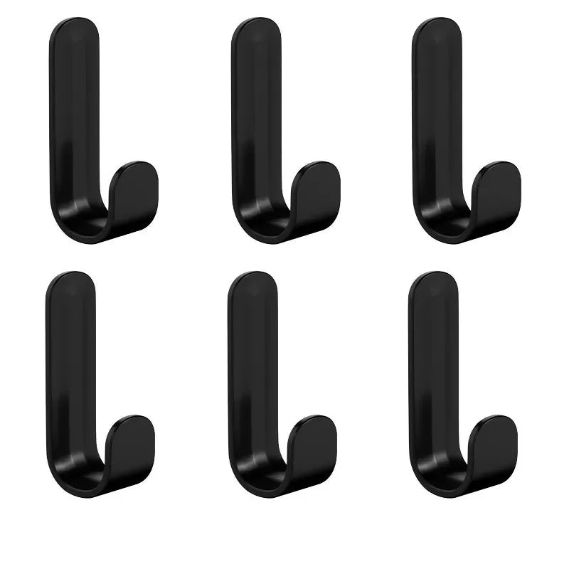 Wall Organizer Hook - 6pcs Multi Hook Hanger for Keys, Towels & Robes | Adhesive, No Punch