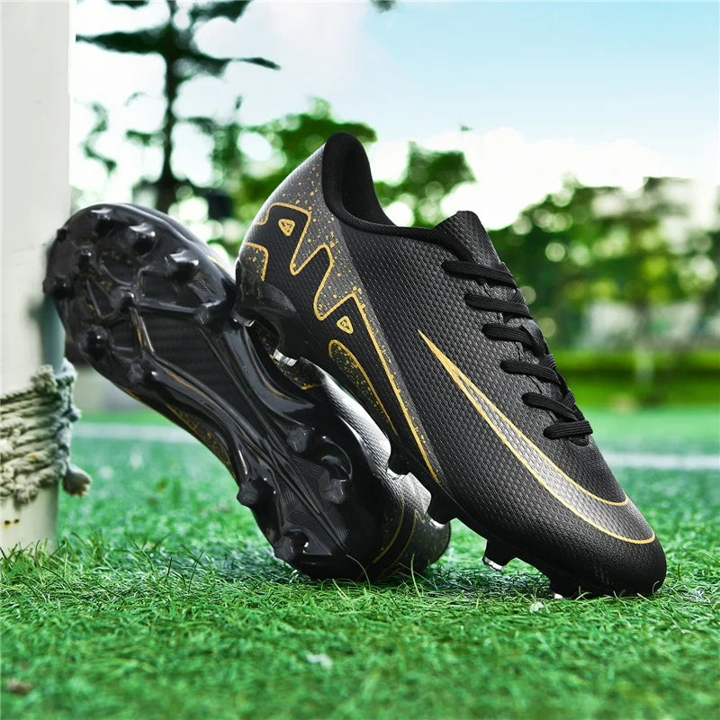 Men Soccer Shoes - Ultralight Football Boots With Long Spikes | Breathable Cleats