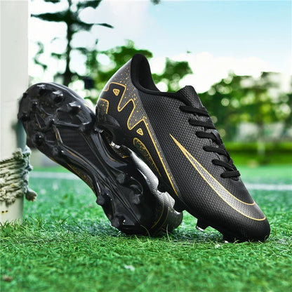 Men Soccer Shoes - Ultralight Football Boots With Long Spikes | Breathable Cleats