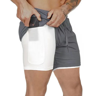 Camo Running Shorts Men Gym Sports Shorts 2 In 1 Quick Dry Workout Training Gym Fitness Jogging Short Pants Summer Men Shorts