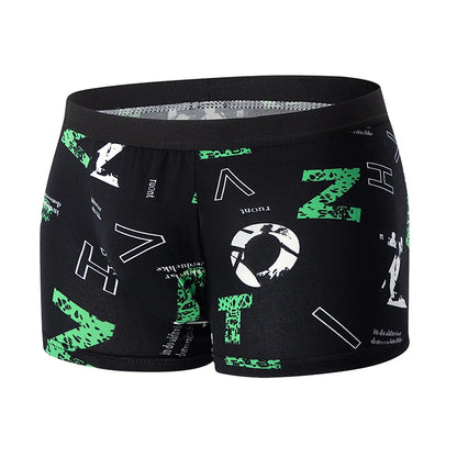 Mens 10-Piece Fashion Underwear Set - Comfortable Large Size Printed Boyshorts
