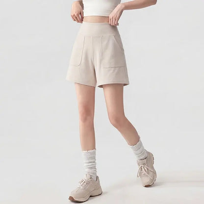 Summer High-waisted Abdominal Tightening Yoga Three-point Pants Casual Running Training Quick-drying Thin Loose Sports Shorts