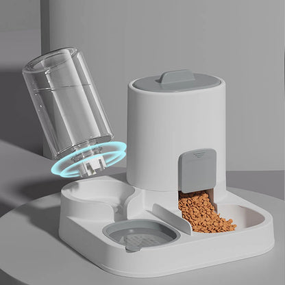 Hot pet feeding and drinking water two-in-one food smooth large-capacity feeding and drinking water bowl cat food bowl dog bowl