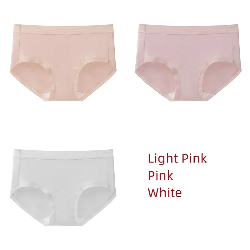 3Pcs Modal Women's Panties Lengthened Inner Crotch Female Briefs Underwear Underpants M-XXL 7A Level Antibacterial Sexy Soft Fit