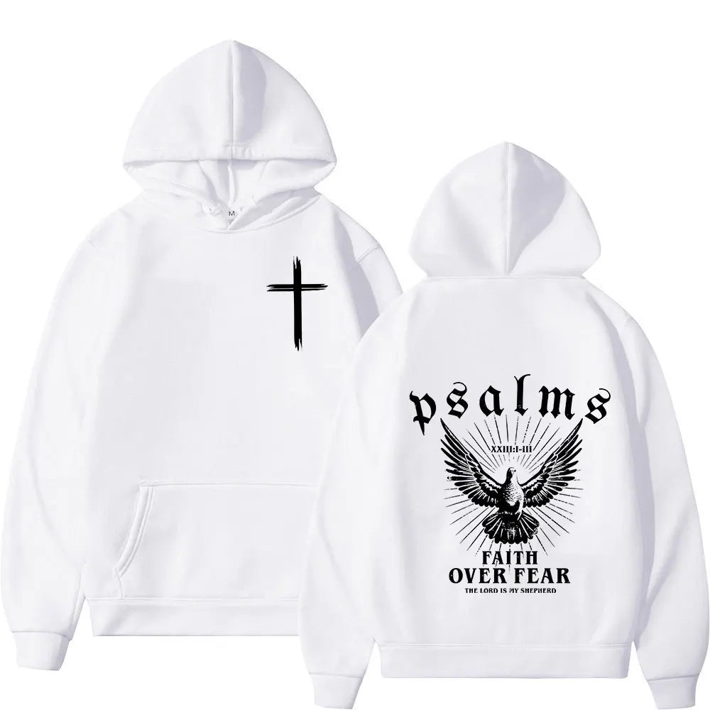 Faith Over Fear Hoodie - Christian Vintage Sweatshirt for Men  Women