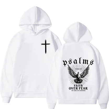 Faith Over Fear Hoodie - Christian Vintage Sweatshirt for Men  Women
