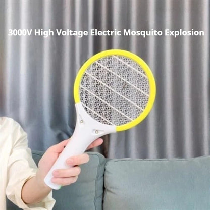 USB Car Mini Electric Mosquito Swatter Summer Mosquito Insect Racket Killer Rechargeable Handheld Bug Zapper for Bedroom