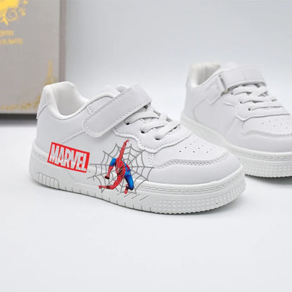 Marvel Kids Shoes - Boys White Breathable Casual Sneakers With Cartoon Print