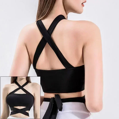 Front Zipper Sports Bra - Women's Athletic Crop Top, Push Up Wireless Fitness Tank