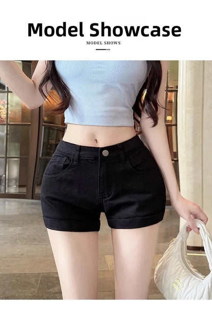 American Sle Hot Girl Low Waist Hip Enhancing Denim orts Women Summer New Slimming Small Size Versatile Hot Pants
