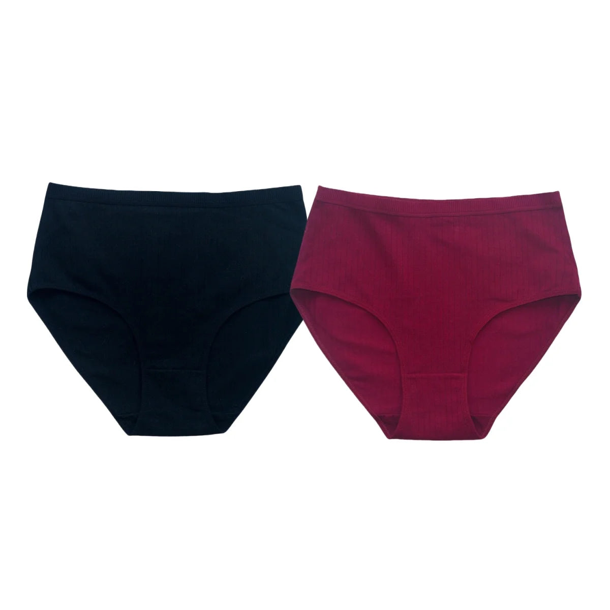 2Pcs/Set Women High Waist Cotton Panties Soft Stretch Tummy Control Ladies Rib Knit Underwear Sexy Lingerie Comfort Briefs S-XXL