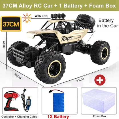 Remote Control Climbing Car - 4WD Off Road Truck with Shockproof Suspension & Anti Skid Wheels