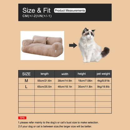 1PC Pet Cat Sofa Detachable Washable All-Season Universal Dog-Friendly Soft Comfortable Couch for Cats And Dogs