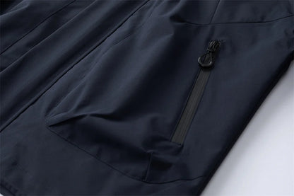 Windproof Waterproof Jacket - Plus Size Workwear Coat With Breathable Zipper Closure
