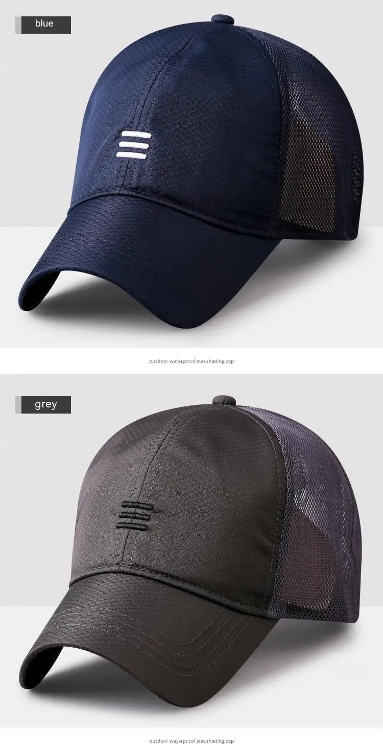 Oversize Big Head Man Plus Size Baseball Cap Spring Summer Thin Fabric Mesh Sun Hat Male Snapback M 55-59cm L 60-64cm
