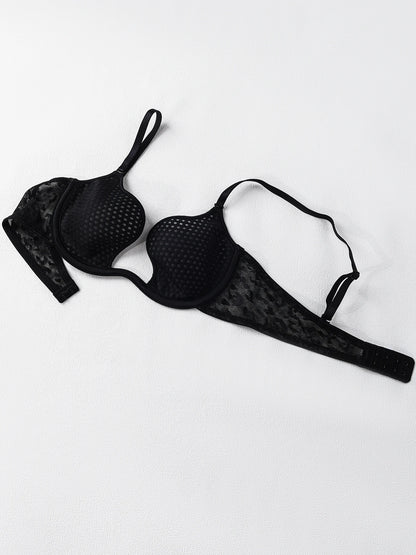 Sexy U-shaped spacer bra thin mesh Breathable underwear underwire comfortable stylish Lingerie bralette