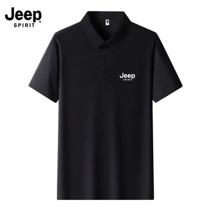 JEEP Jeep High-Quality Men's Short Sleeve Polo T-Shirt 2026 New Summer Collared Sporty Casual Breathable Top Trendy
