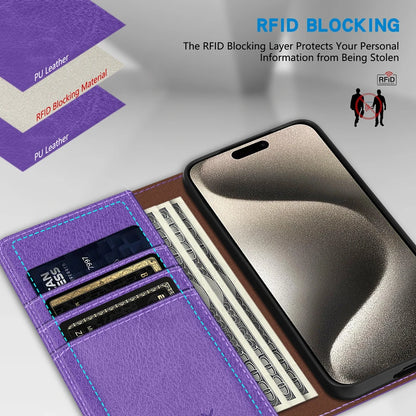 Wallet Skin Friendly Card Slot Magnetic Flip Leather Case For iPhone 17 Pro Max Air 16e 16 15 14 Plus 13 12 11 XR Card Holder
