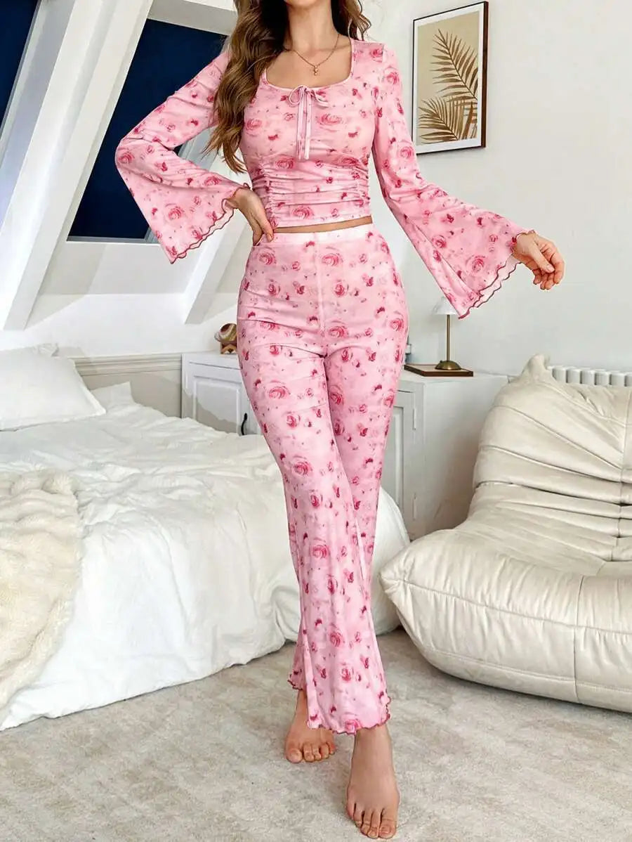 Home Wear Sleepwear Women Sexy Lingerie Pj Sets for Woman Pajamas Set Sleep Shirts Nightgowns Women's Nightgown Pajama Pants