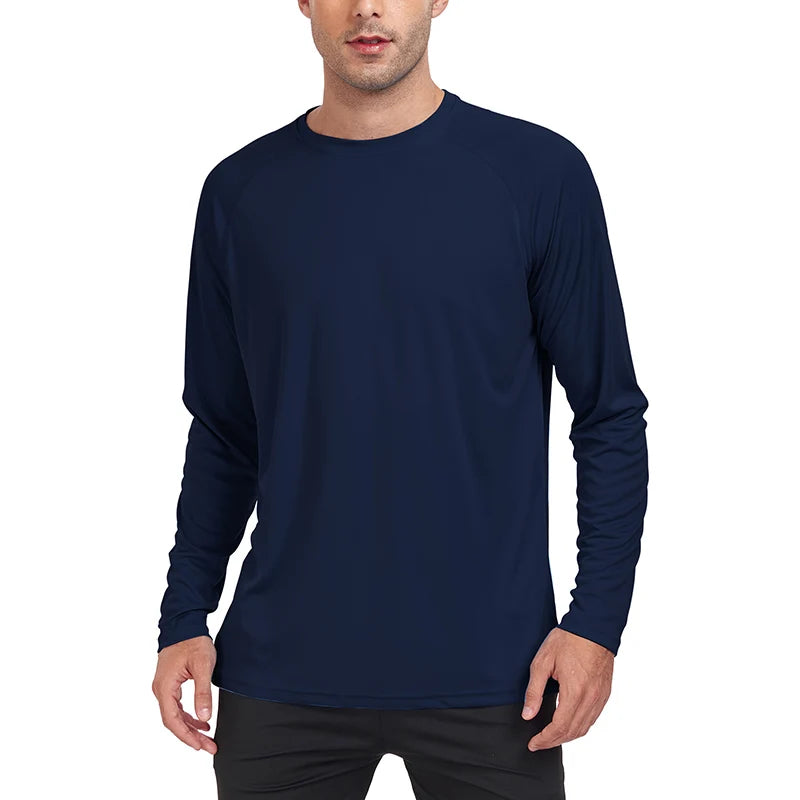 Men's UPF 50+ Sun Protection Shirt – Quick-Dry Long-Sleeve Performance Top
