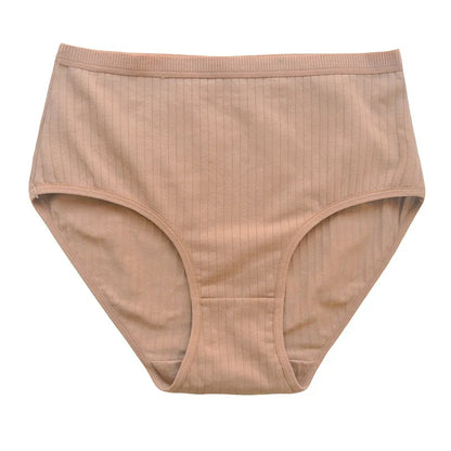 2Pcs/Set Women High Waist Cotton Panties Soft Stretch Tummy Control Ladies Rib Knit Underwear Sexy Lingerie Comfort Briefs S-XXL